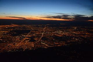 08 Buenos Aires After Sunset From Airplane After Taking Off From Aeroparque Internacional Jorge Newbery Airport.jpg